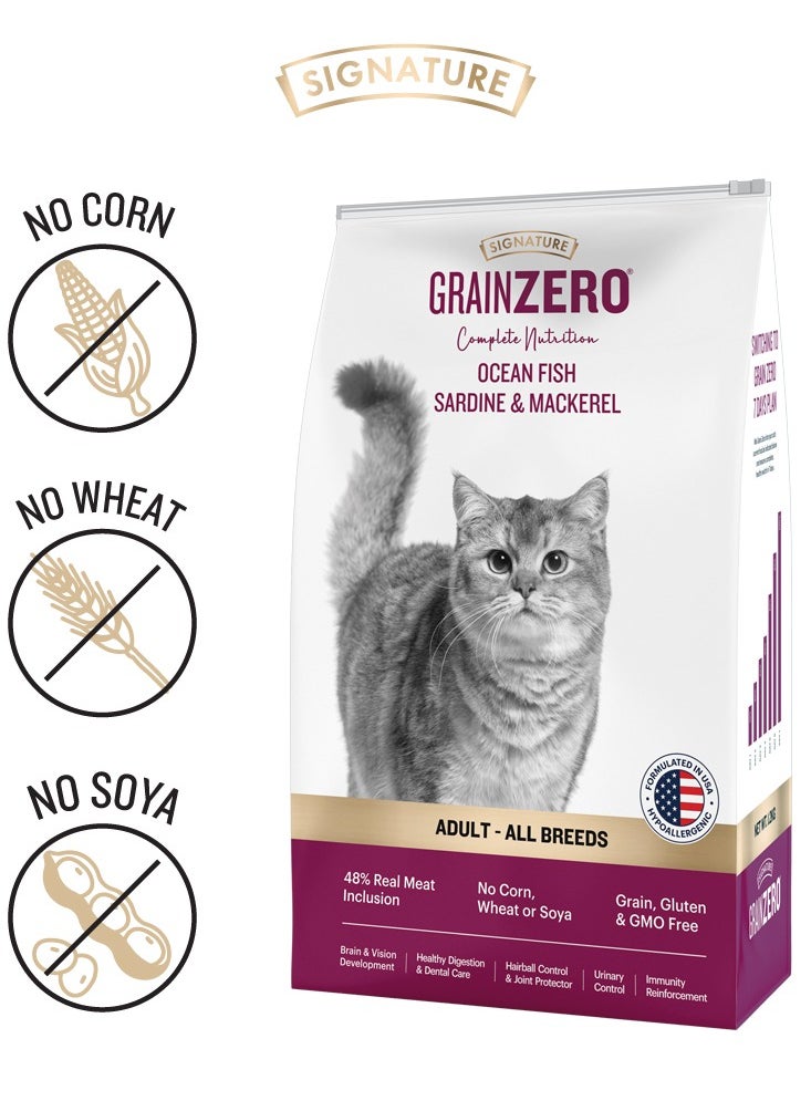 Grain Zero Premium Dry Cat Food  Ocean Fish  Sardine & Mackerel 7Kg  - Image 5