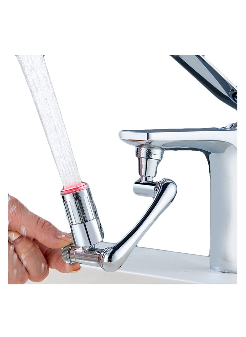 SYOSI - SYOSI, 1440° Rotating Faucet Extender with LED Light, Universal Swivel Faucet Aerator Attachment for Kitchen and Bathroom Sinks, Adjustable Anti Splash Kitchen Tap - Image 1