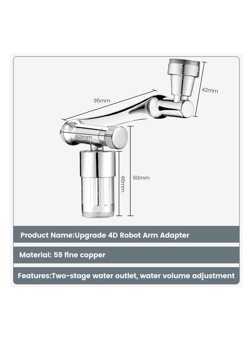 SYOSI - SYOSI, 1440° Rotating Faucet Extender with LED Light, Universal Swivel Faucet Aerator Attachment for Kitchen and Bathroom Sinks, Adjustable Anti Splash Kitchen Tap - Image 1