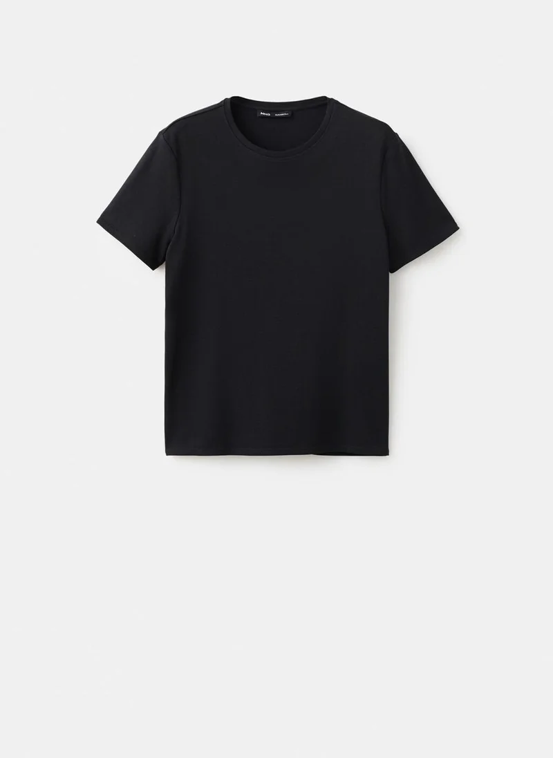 Mango 99-NEGRO 100% Cotton T-Shirt for Women | Best Price UAE