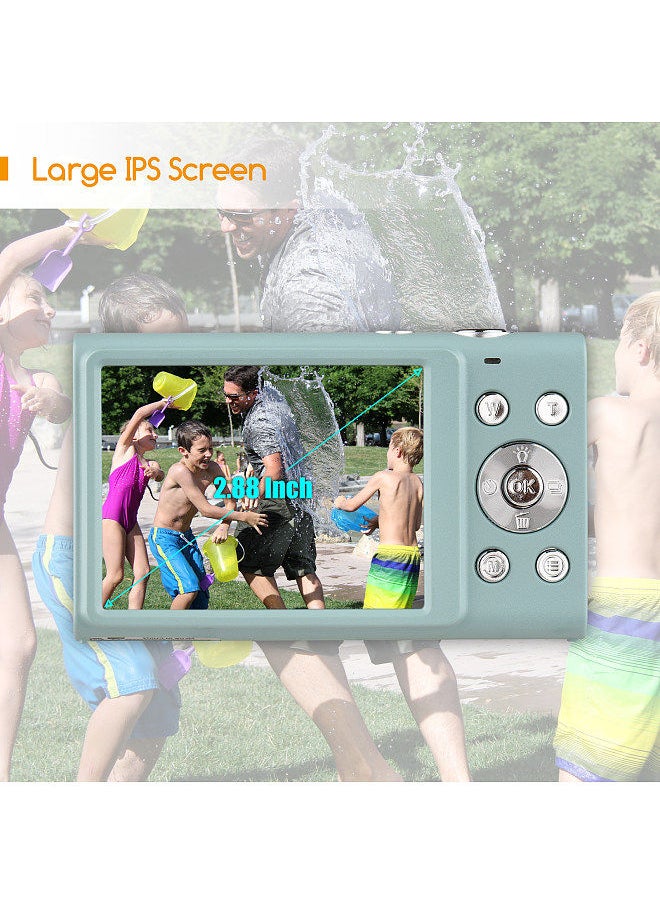 Generic - Andoer 2.7K Digital Camera Compact Video Camcorder 48MP Auto Focus 2.88 Inch IPS Screen 16X Zoom Anti-shake Face Detact Smile Capture Built-in LED Fill Light with Carry Bag Wrist Strap 2pcs Batteries - Image 1