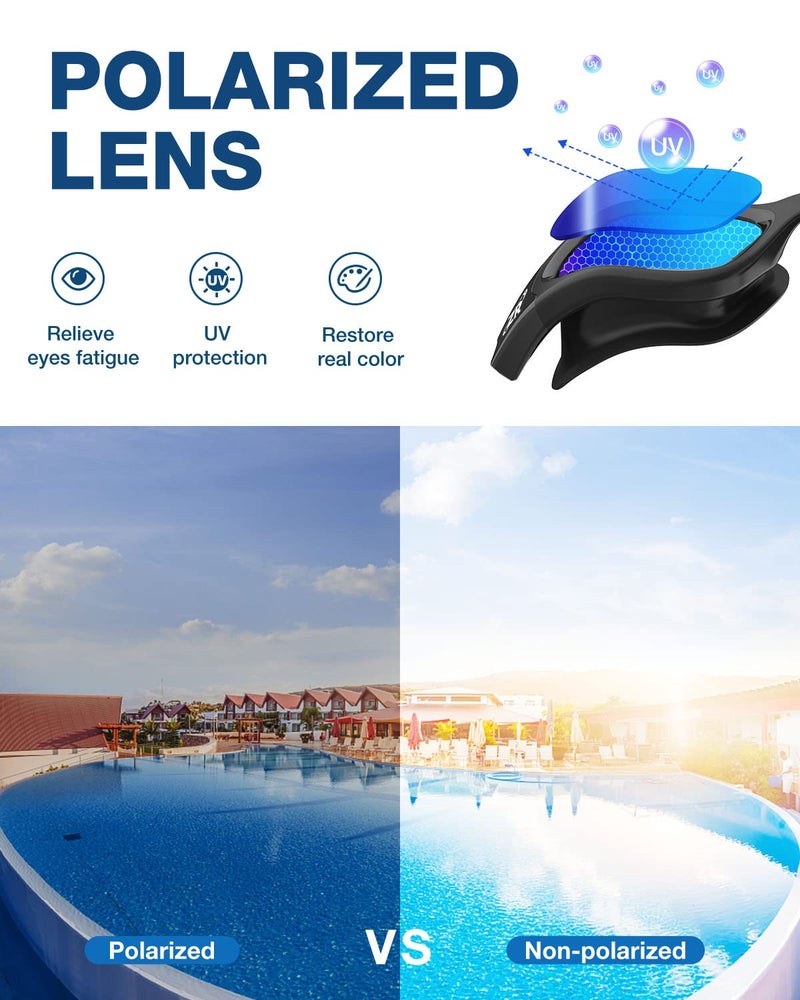 ZIONOR Swim Goggles, G1 Polarized Swimming Goggles UV Protection Leakproof Anti-fog Adjustable Strap for Adult Men Women (Polarized Mirror Blue Lens) - Image 2