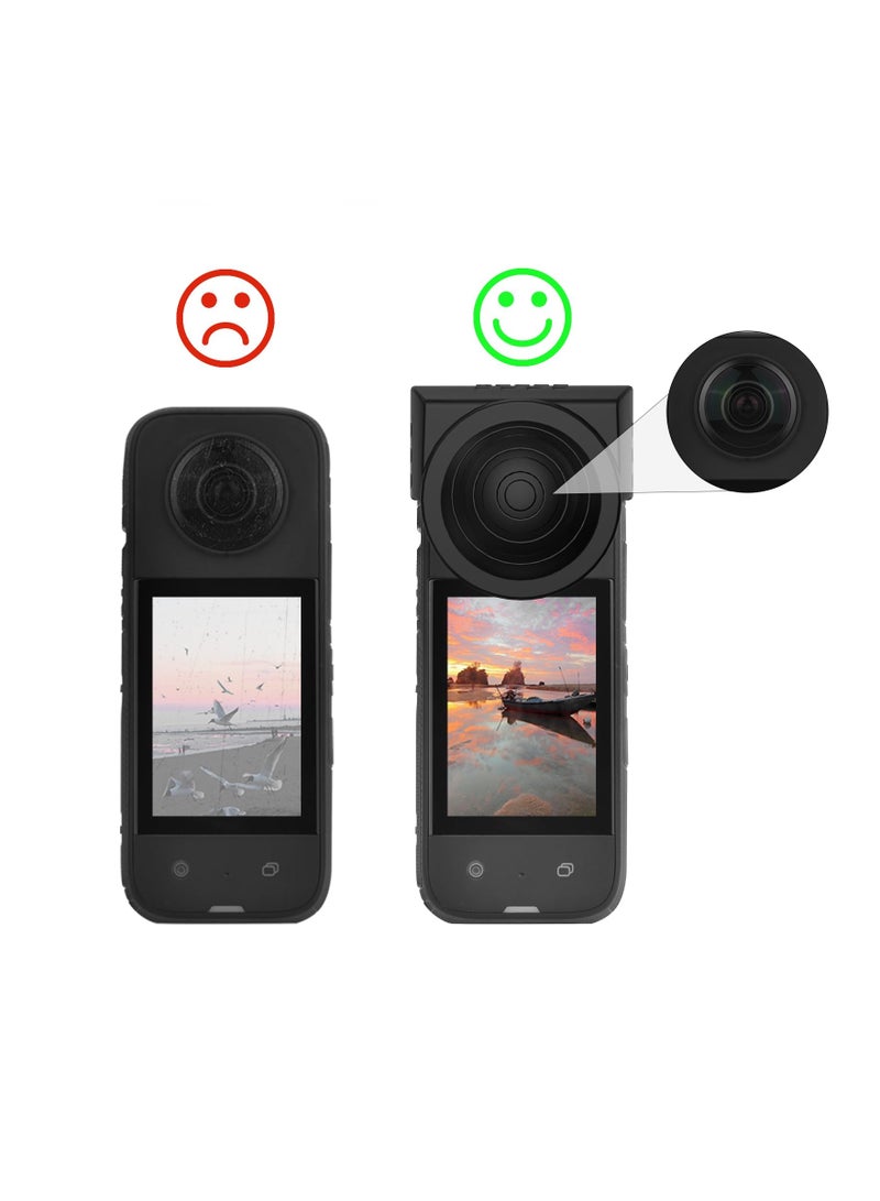 SYOSI Lens Cap for Insta360 X3 X2, Lens Guard Protector Waterproof Cover Compatible with Insta360 x3 Action Camera Accessories, Lens Protector Lens Cap Silicone Case for Insta360 X3 X2 - Image 3