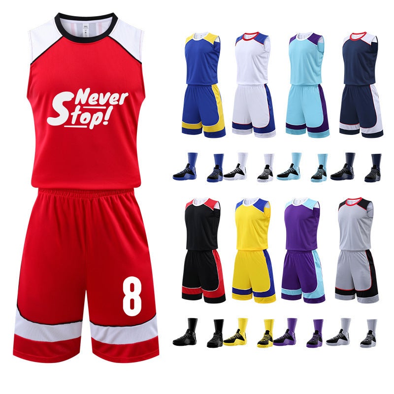 Basketball Uniform Suit Men'S Sports Quick-Drying Game Team Uniform Vest Children'S Basketball Training Uniform Large Size Jersey Sleeveless - Image 2