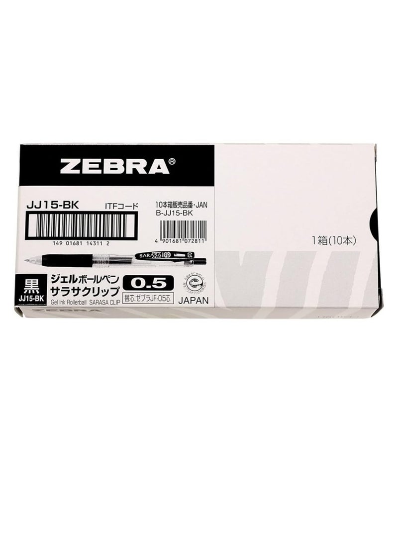 ZEBRA 10 Piece Sarasa Clip Black Ballpoint Pen 0.5 mm - Image 2