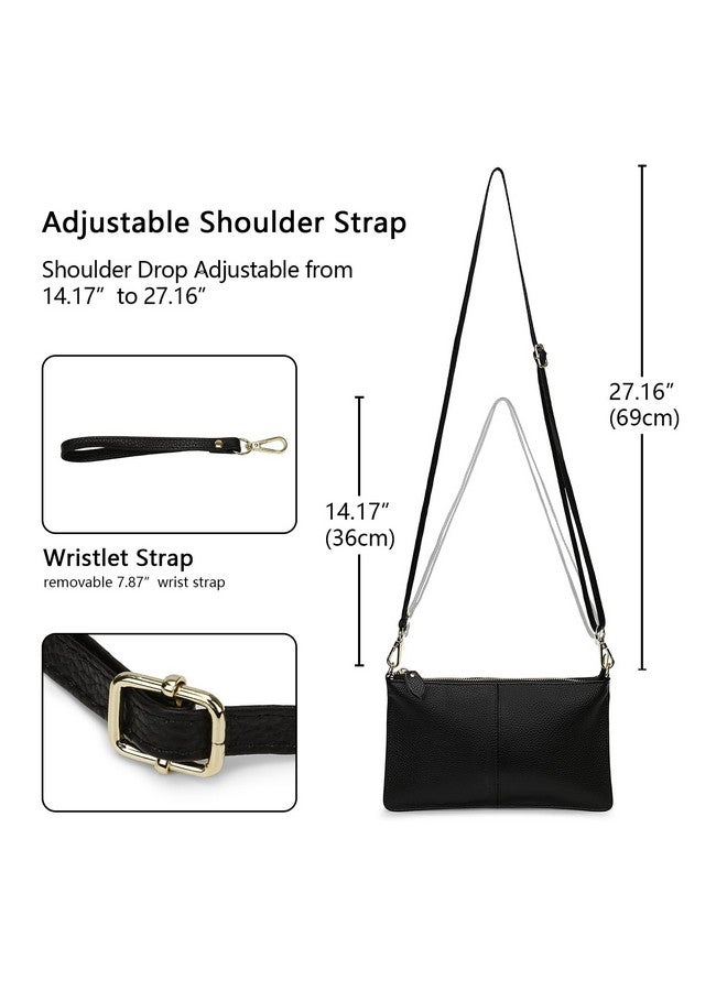 YALUXE Women'S Real Leather Wristlet Handbags Purse Cell Phone Clutch Wallet Small Crossbody Bag - Image 4