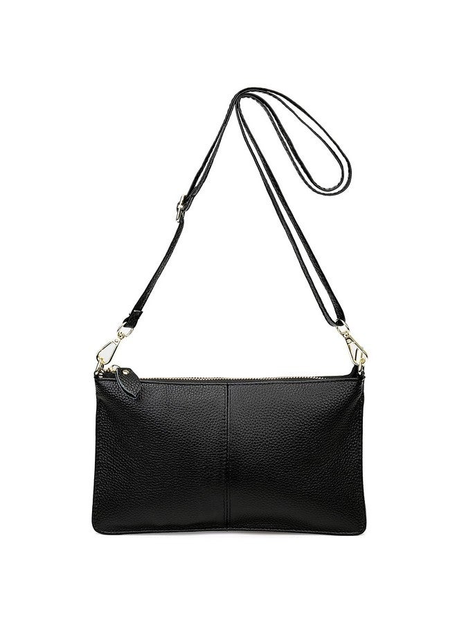 YALUXE Women'S Real Leather Wristlet Handbags Purse Cell Phone Clutch Wallet Small Crossbody Bag - Image 2