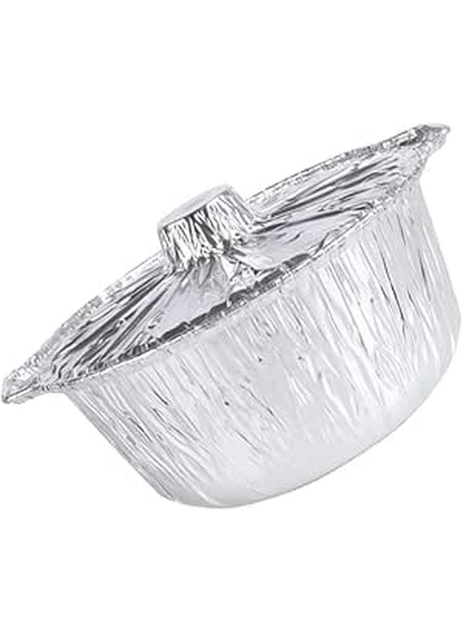 Disposable Aluminum Foil Pan with Lid 3000ml Bbq Baking Roasting Tray for Camping Meal Prep - Image 1