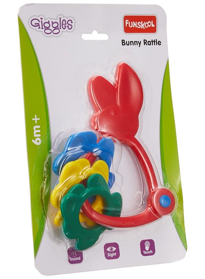 giggles Bunny Rattlecolourful Rattle For New Born Baby Stimulates Sensesrattling Sound 6 Months & Above Infant Toys - Image 1