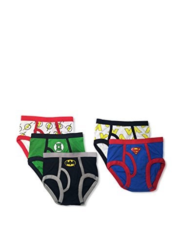 DC Comics 100% Cotton Briefs with Prints Including Superman, Batman, The Flash Logos, Sizes 2/3T, 4T, 4, 6, 8 - Image 3
