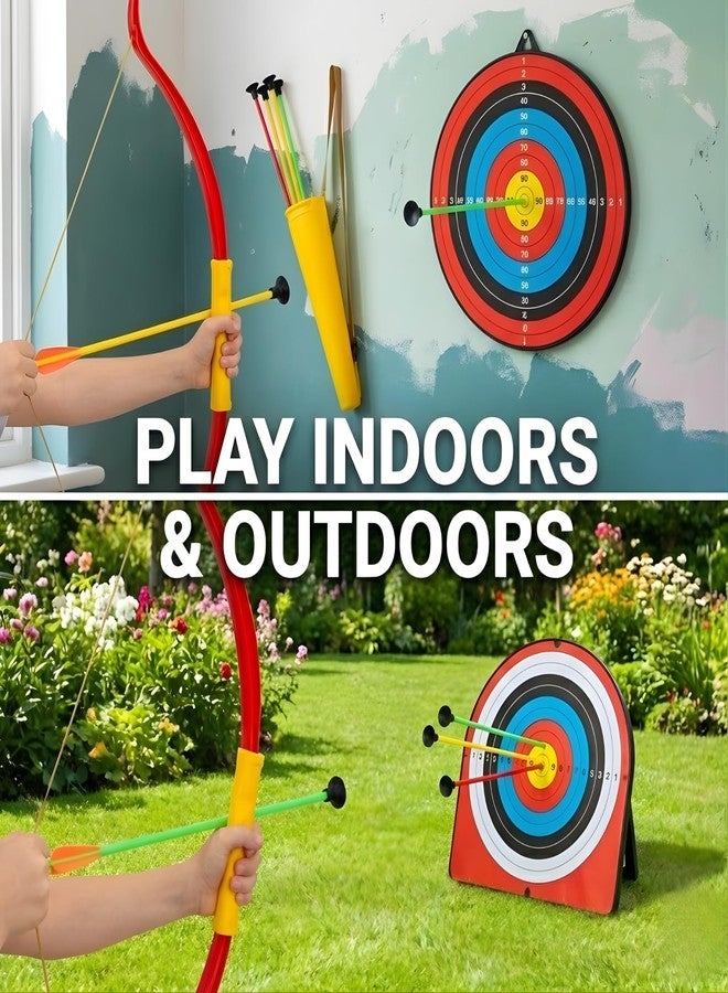 Crackles Super Archery Bow and Arrow Set for Kids with Quiver | Indoor Outdoor Archery Game with 4 Suction Tip Arrows | Boys Toys Age 4-14 Years | Action Adventure Shooting Game Toy - Image 4