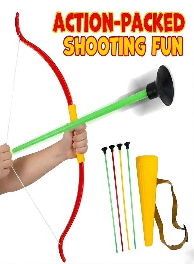 Crackles Super Archery Bow and Arrow Set for Kids with Quiver | Indoor Outdoor Archery Game with 4 Suction Tip Arrows | Boys Toys Age 4-14 Years | Action Adventure Shooting Game Toy - Image 5
