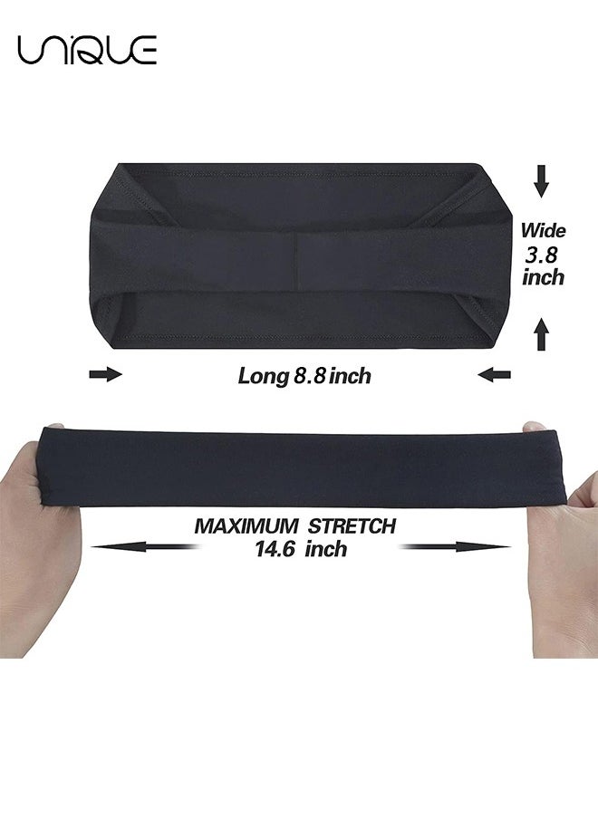 5 Pcs Mens Running Headband, for Running, Cycling, Basketball, Yoga, Fitness Workout Stretchy Unisex Hairband