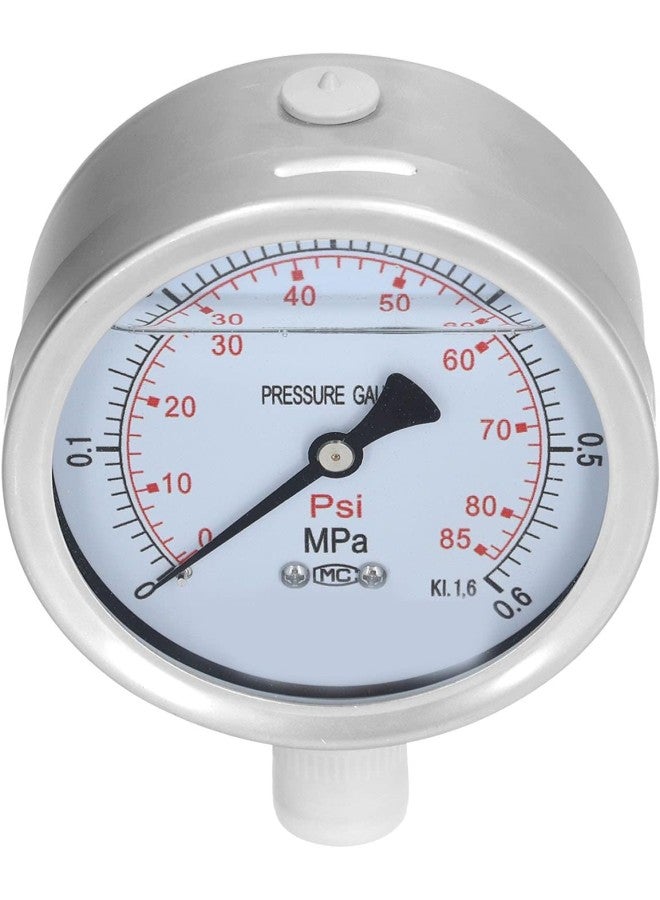 klarako Y?100BF 0?0.6MPa Radial Pressure Gauge Stainless Steel Corrosion?Resistant Shock?Resistant Oil?Filled Vacuum Gauge - Image 2