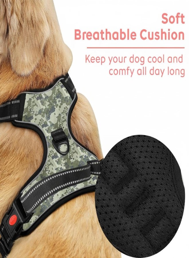 Berlin's PET ACCESSORIES Berlin's Reflective Dog Harness with Leash, No-Pull Adjustable Belt Vest for Small, Medium & Large Dogs, Escape-Proof, Padded Training & Walking Harness (Army 2, Medium Dog (14-22 kg)) - Image 3