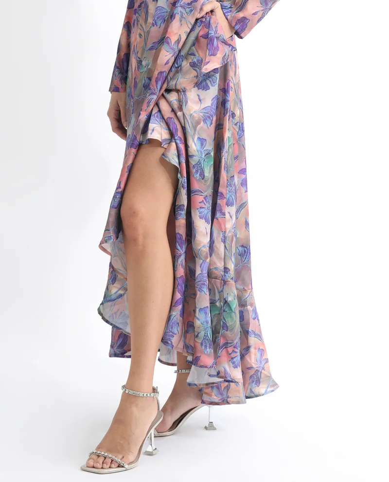 Rareism Women's Floral Bliss Flared Dress