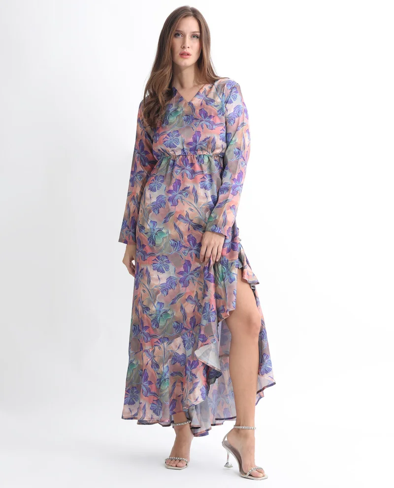 Rareism Women's Floral Bliss Flared Dress