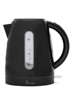 Home Plastic electric kettle 1850 watts, capacity: 1.7 liters. It makes no noise during boiling, allowing you to enjoy your beverage in peace. You can enjoy pure beverages thanks to its filter that helps remove impurities. An external window displays the water level. Overheat protection.  - Image 1