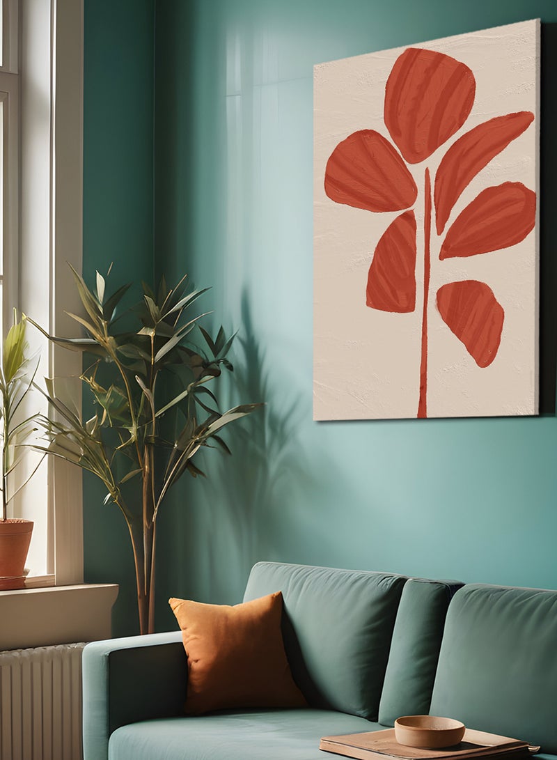 لوحة كانفاس على إطار خشبي بتصميم نمط من الزهور - Image 3