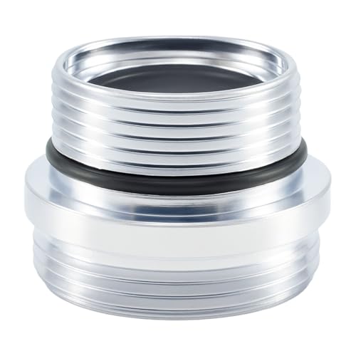 XNTONG - Faucet Aerator Adapter, Male Thread M18.5 to Male Thread M22, Copper Plated Chrome Faucet Adapter, Suitable for Kitchen Faucet Adapter Kit Connection, (M18.5-M22) - Image 1