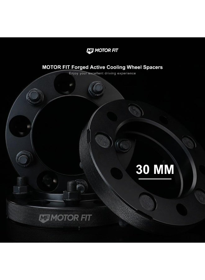 MOTOR FIT 30mm Wheel Spacers for Leopard 8 2024+ (Set of 2) | 6x139.7 Hubcentric Forged 6061-T6  Aluminum Spacer Kit | M14x1.5 Studs | Hard Anodized Black - Image 2