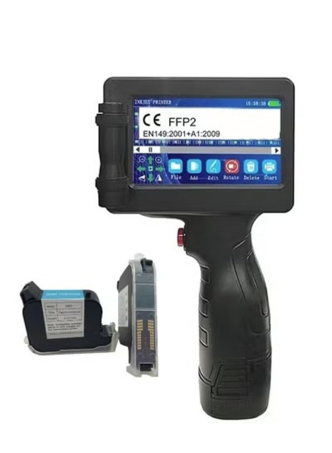 Handheld Inkjet Printer+Ink Cartridge, Portable Inkjet Printer, HD Inkjet Code Printer, Send Fast Drying Ink Cartridge for Label/Date of Manufacture/Barcode/Logo/Logo Printing - Image 1