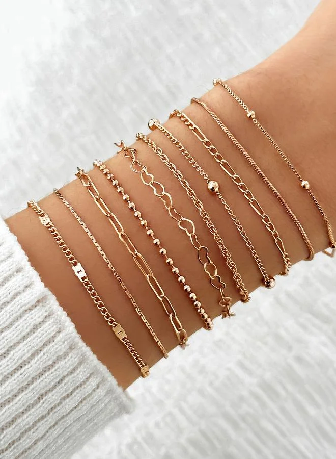 تايك تو مجموعة من 10 أساور يد كاجوال