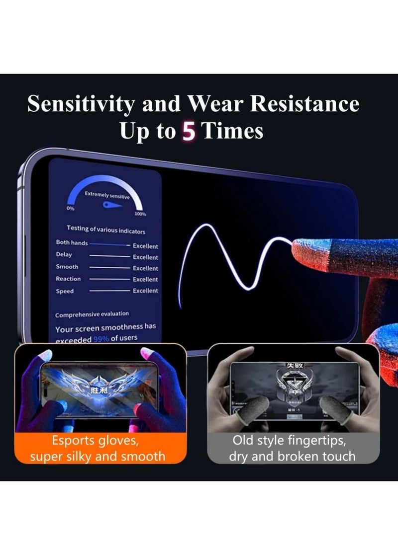 SYOSI Touchscreen Gloves for Sweaty Hands, High-Sensitive Anti-Sweat Breathable Seamless Gaming Gloves for Tablet iPadMobile Phone PUBG Game Controller - Image 4