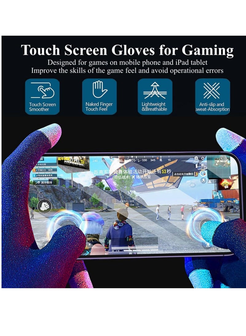 SYOSI Touchscreen Gloves for Sweaty Hands, High-Sensitive Anti-Sweat Breathable Seamless Gaming Gloves for Tablet iPadMobile Phone PUBG Game Controller - Image 2
