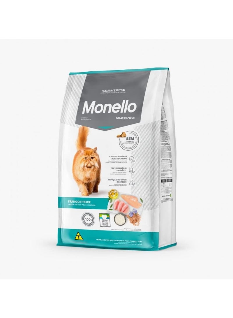 Monello Special Premium Adult Cat Hairball Control Chicken and Fish Flavor 1KG Pet Cat Food - Image 3