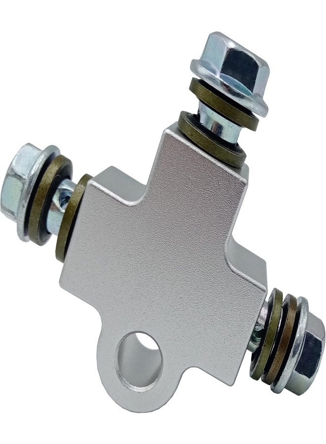 kweiny Motorcycle Hydraulic Brake Line Tee Hose Connector 3 Way Adapter with M10 Banjo Bolt(Square Shape) - Image 3