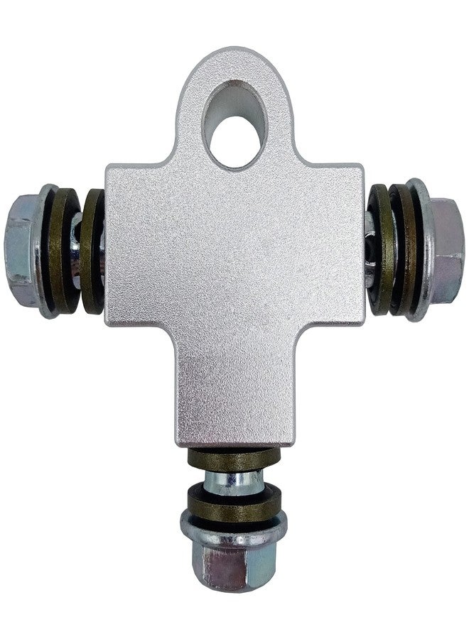 kweiny Motorcycle Hydraulic Brake Line Tee Hose Connector 3 Way Adapter with M10 Banjo Bolt(Square Shape) - Image 1