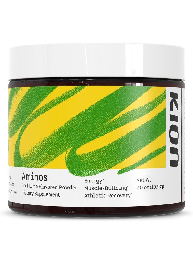 Kion Essential Amino Acids Powder - Amino Acids Supplement For Muscle Recovery, Essential Amino Energy Without Caffeine, Eaas Amino Acids Powder, Bcaas Amino Acids - 30 Servings, Cool Lime - Image 1