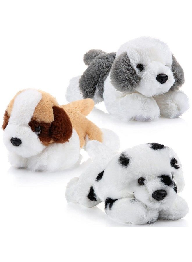 Skylety 3 Pcs 7.87 Inches Dog Stuffed Animal Plush Dog Puppy Soft Plush Dog Pillow Toy Fluffy Puppy Set For Girls Kids Dog Theme Party Favor Birthday Baby Room Home Decor (St. Bernard Shepherd Spotted Dog) - Image 2