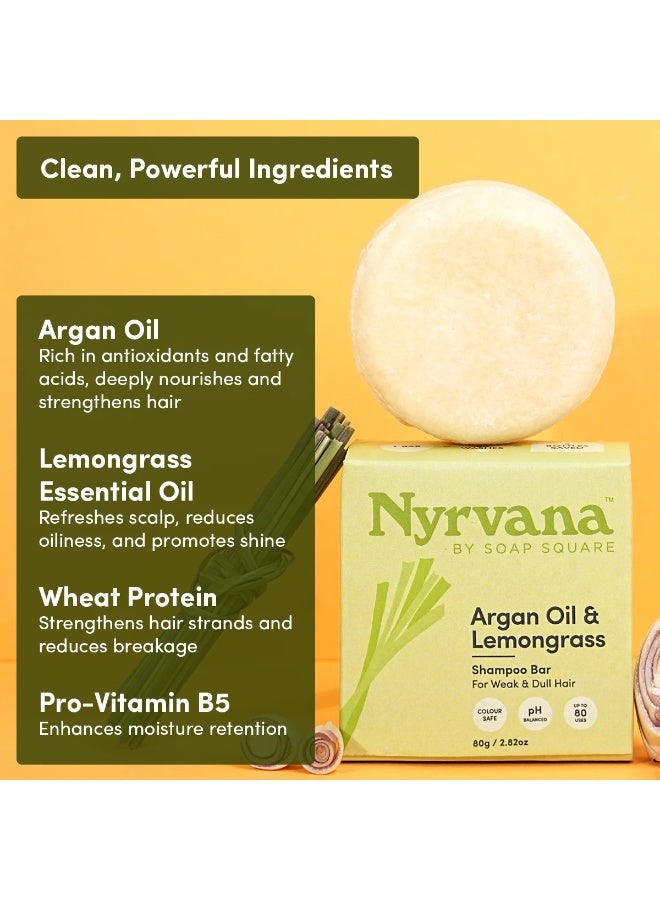 Nyrvana Argan Oil & Lemongrass Shampoo Bar 80G - Image 5