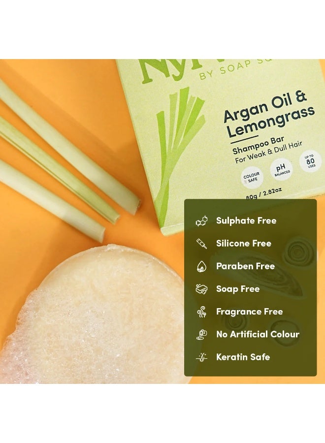 Nyrvana Argan Oil & Lemongrass Shampoo Bar 80G - Image 2