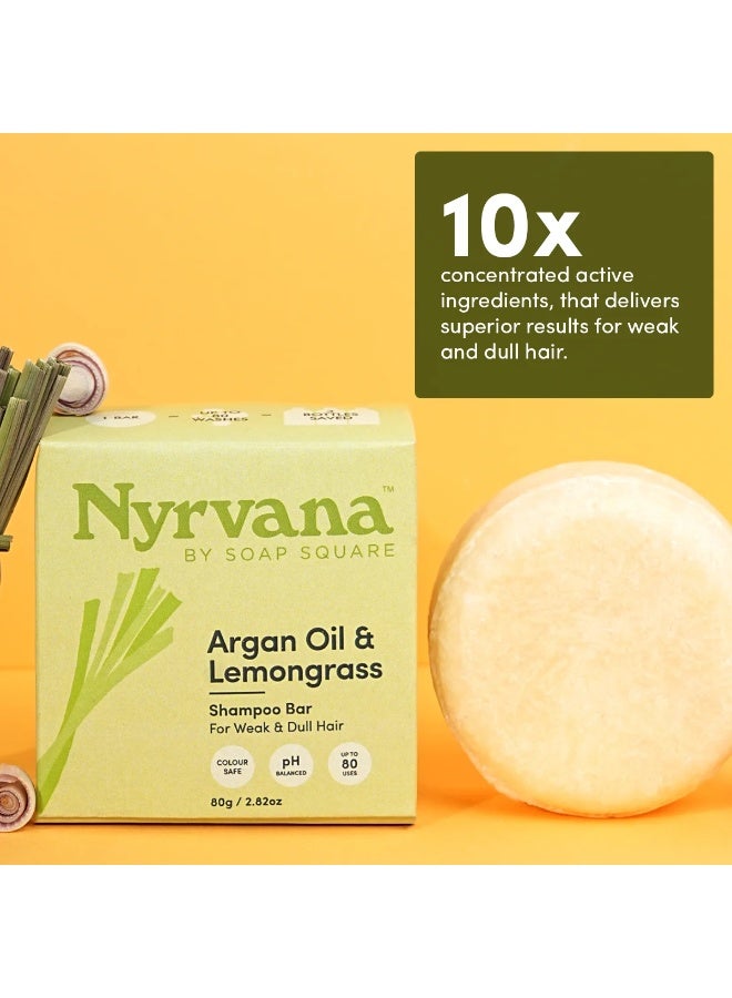 Nyrvana Argan Oil & Lemongrass Shampoo Bar 80G - Image 3