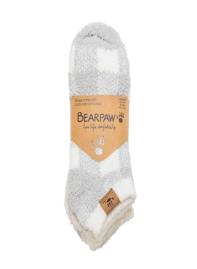 BEARPAW Ladies 6 Pair Pack Cozy Super Soft Warm Lounge Socks Multi Color Patterned Ankle and Low Cut Packs, High Rise, One size - Image 4
