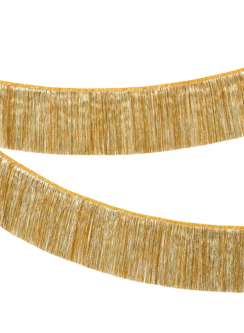 Gold Tassel Party Banner, Gold Tassel Decoration For Birthday Party Graduation Backdrop Tassel 6.5ft*2 Packs - Image 1