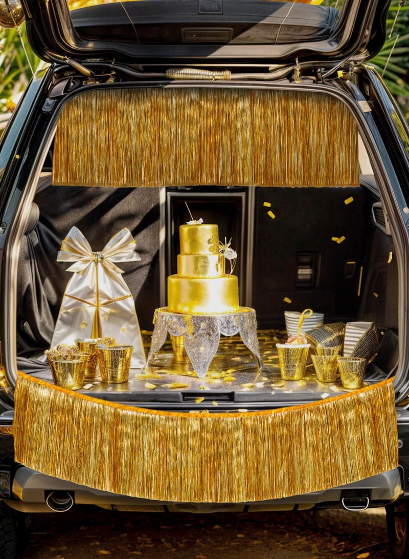 Gold Tassel Party Banner, Gold Tassel Decoration For Birthday Party Graduation Backdrop Tassel 6.5ft*2 Packs - Image 5