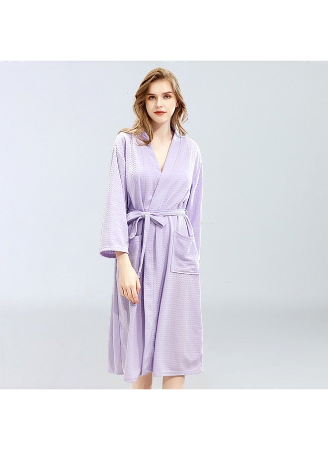 Arabest Waffle Weave Bathrobe,Couple Robe,Kimono Robe with Soft Shiny Pocket Bathrobe Bath Towel,Great for After Shower or Swim and Resort Hotel Spa  - Image 4