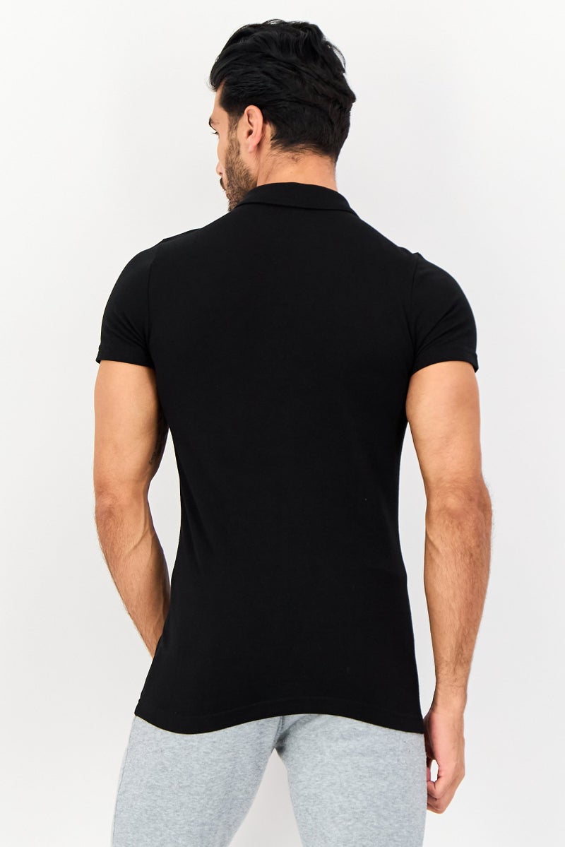 PUMA Men Slim Fit Short Sleeves Outdoor Polo Shirt, Black - Image 3