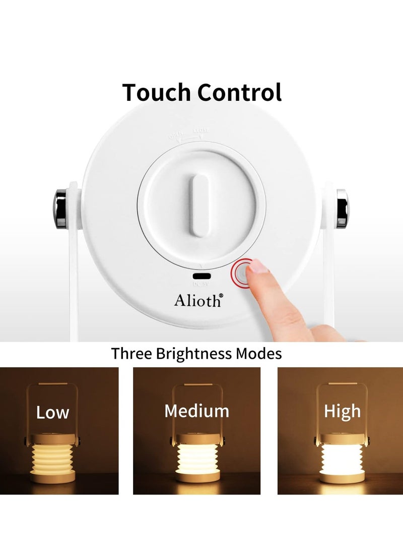 Generic Touch Night Light Desk Lamp, USB Rechargeable Desk Lights with Plastic Handle, Portable Foldable Lantern Lamp for Home, Outdoor, Camping  - Image 3