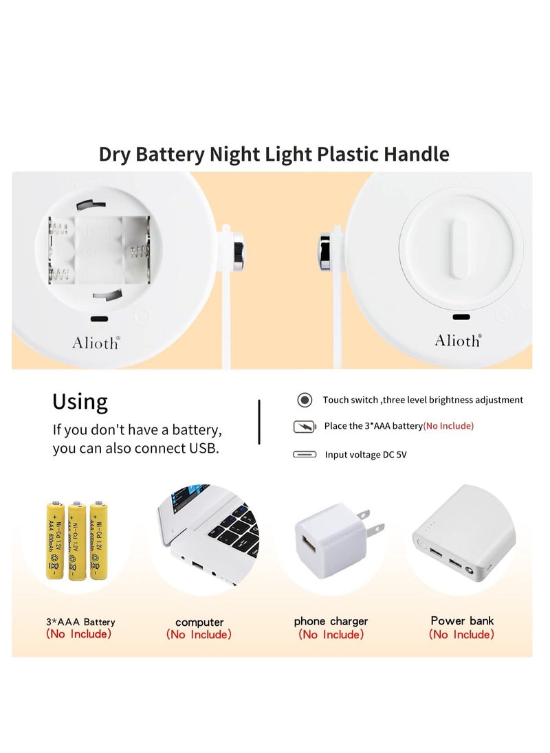 Generic Touch Night Light Desk Lamp, USB Rechargeable Desk Lights with Plastic Handle, Portable Foldable Lantern Lamp for Home, Outdoor, Camping  - Image 5
