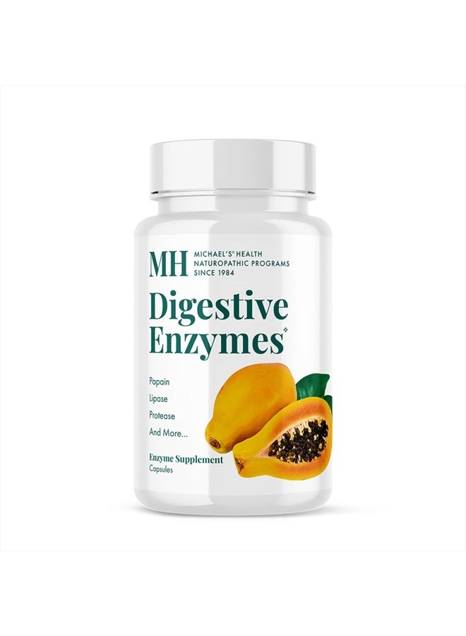 MICHAEL'S Health Naturopathic Programs Digestive Enzymes - 180 Capsules - Assists in Digesting Protein, Fats, Starch, Dairy & Carbohydrates - 60 Servings - Image 1