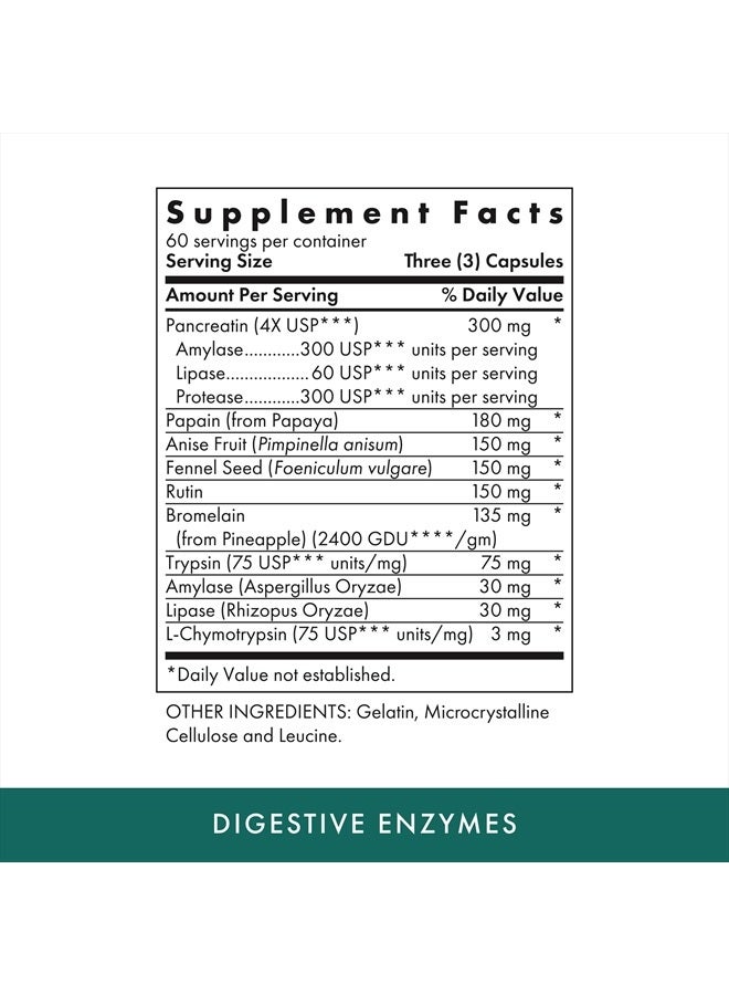 MICHAEL'S Health Naturopathic Programs Digestive Enzymes - 180 Capsules - Assists in Digesting Protein, Fats, Starch, Dairy & Carbohydrates - 60 Servings - Image 2