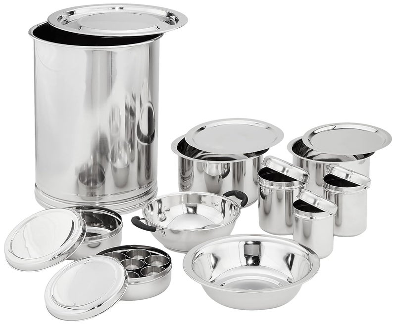 RJ kitchenware Store مجموعة أدوات المطبخ RJ مجموعة عشاء من الفولاذ المقاوم للصدأ 101 قطعة مجموعة عشاء زفاف هدية مجموعة عشاء 101 حزمة - Image 3