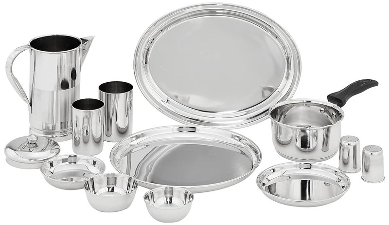 RJ kitchenware Store مجموعة أدوات المطبخ RJ مجموعة عشاء من الفولاذ المقاوم للصدأ 101 قطعة مجموعة عشاء زفاف هدية مجموعة عشاء 101 حزمة - Image 4