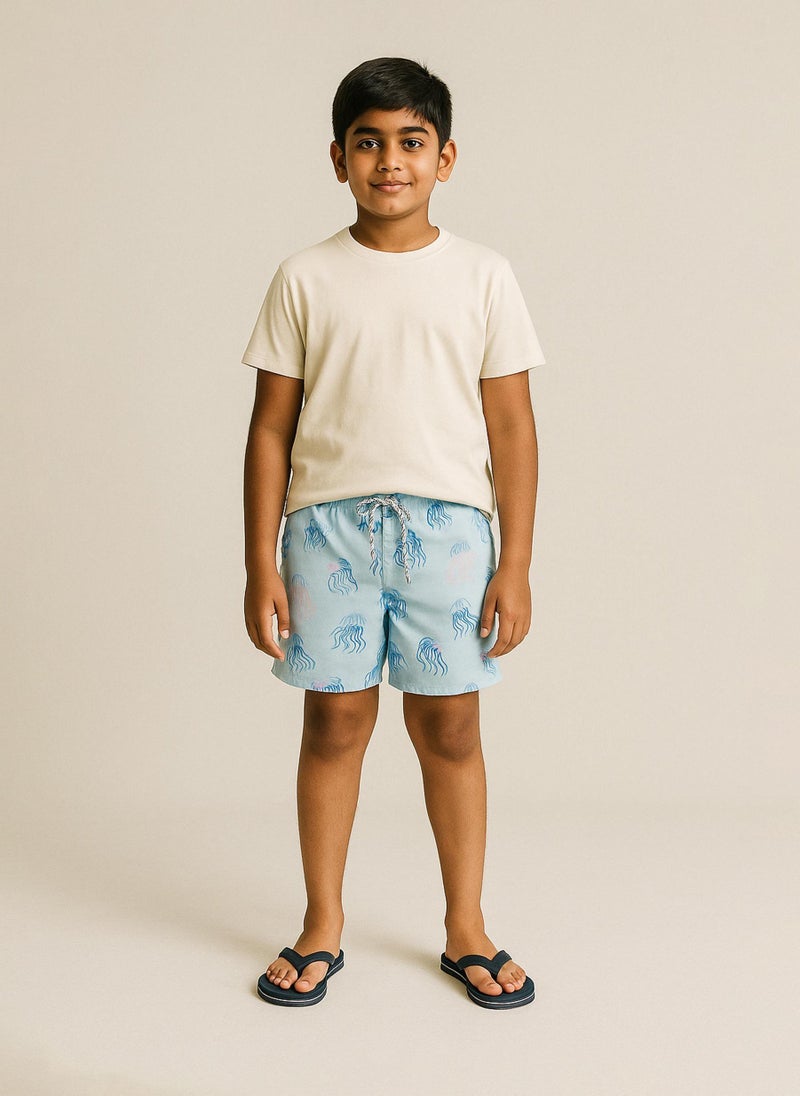 مينوتي شورت سباحة للأولاد بخصر مطاطي ورباط قابل للتعديل - Image 1