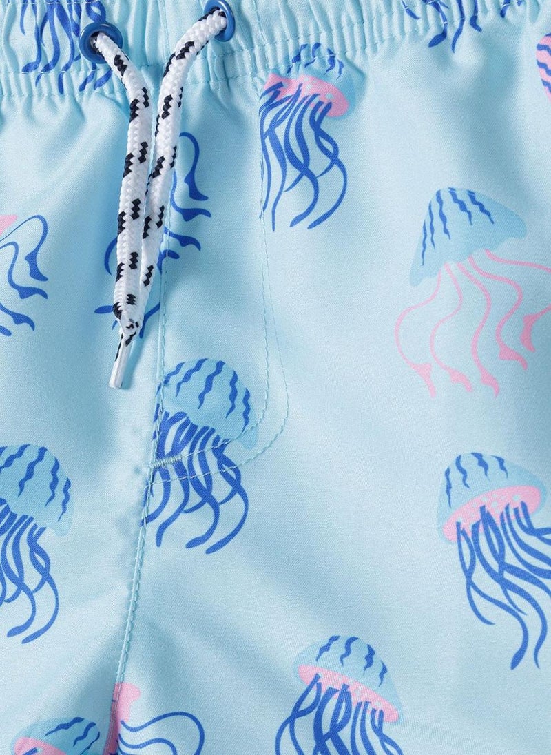 مينوتي شورت سباحة للأولاد بخصر مطاطي ورباط قابل للتعديل - Image 4